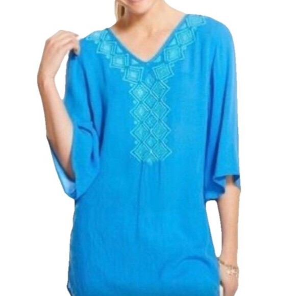 Lilly Pulitzer For Target NWT Swim Cover Size M Blue Embroidered Pool Beach - Picture 2 of 9